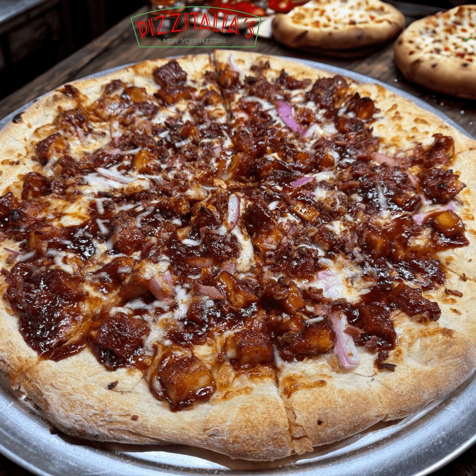BBQ Chicken Pizza.