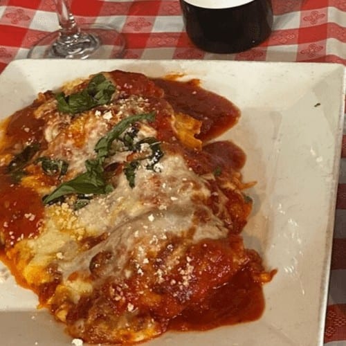 Veal Parmigiana.