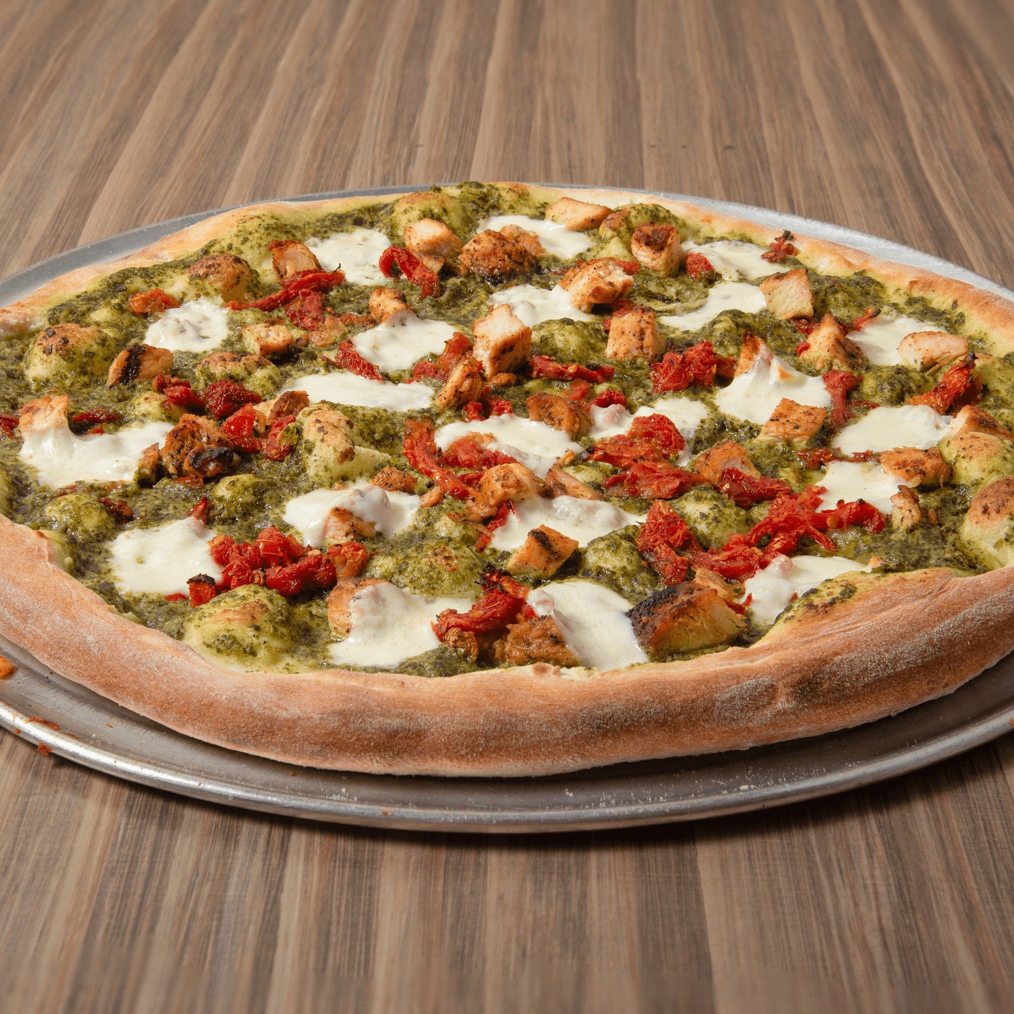 Pesto Chicken Pizza.