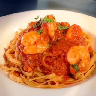 Seafood Over Pasta